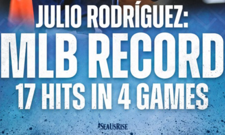 julio rodriguez rompe record de hits en 4 juegos